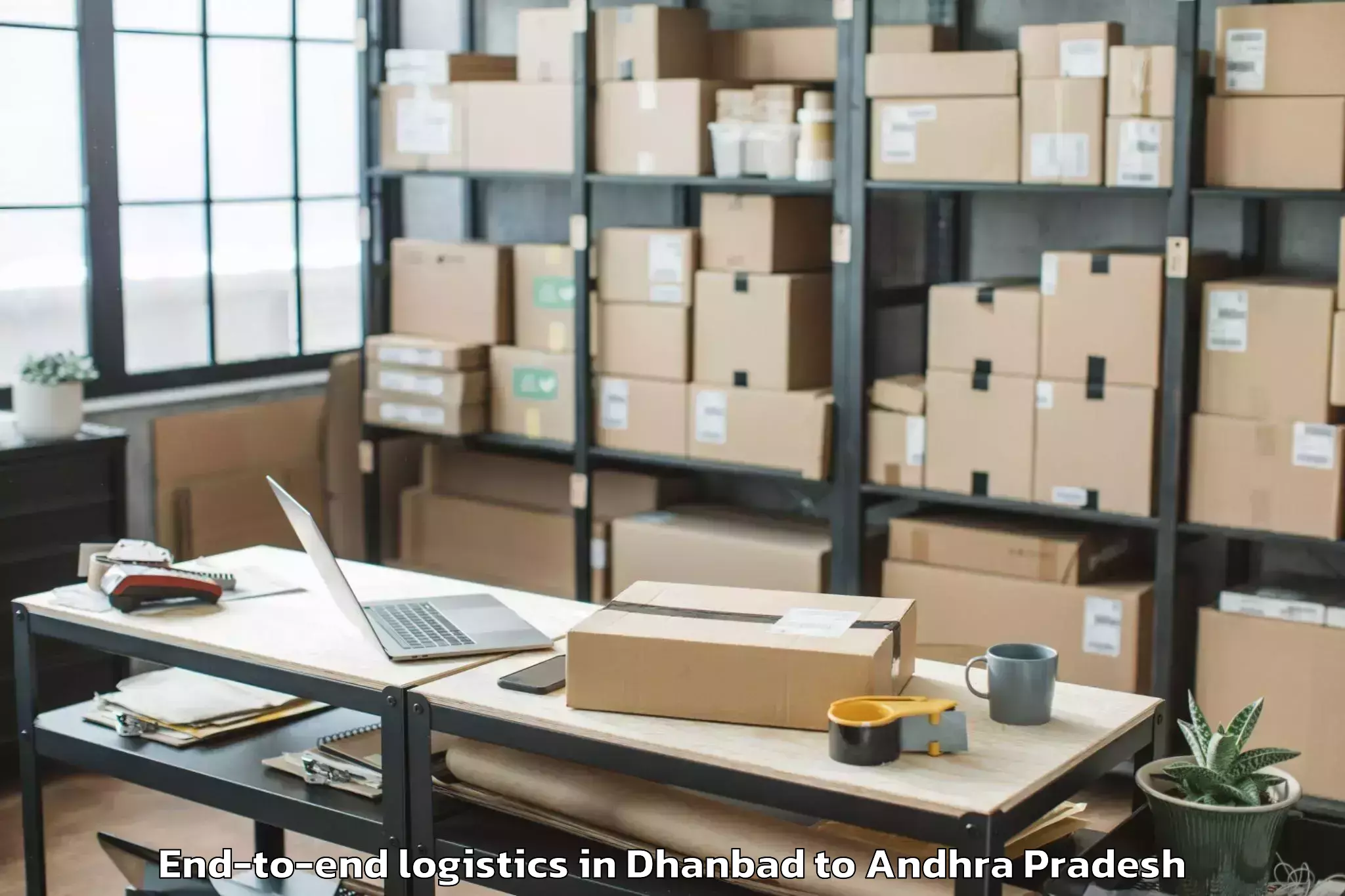 Trusted Dhanbad to Konthamuru End To End Logistics